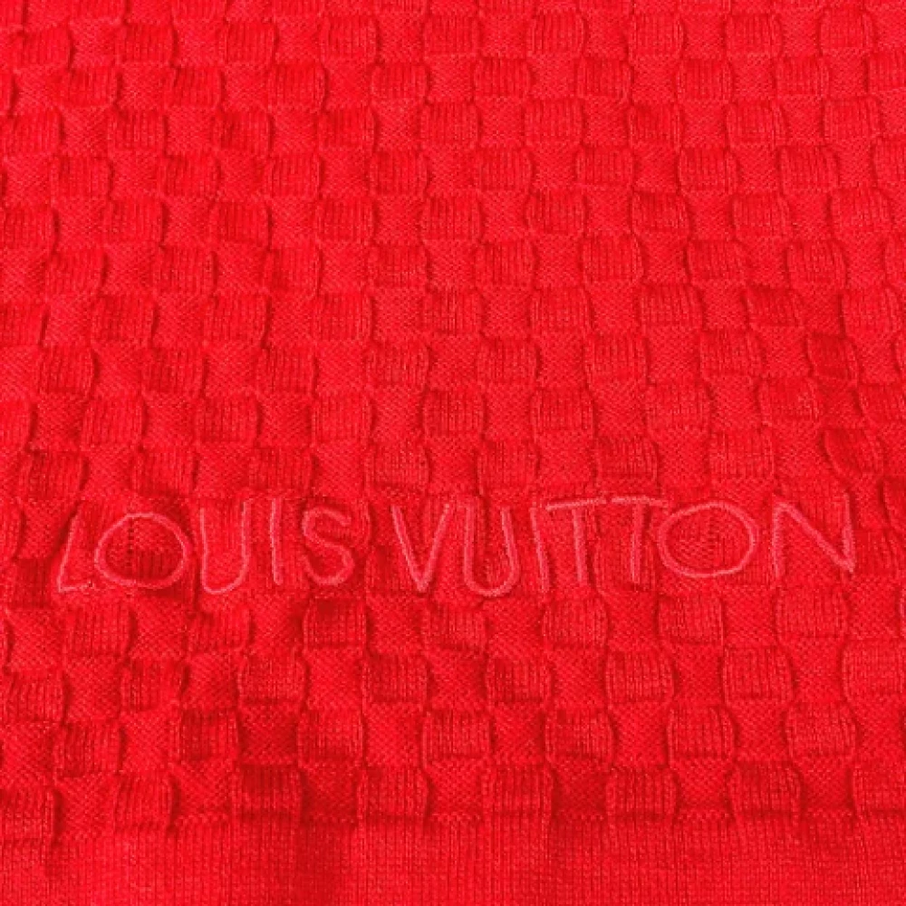 Louis Vuitton Vintage Pre-owned Cotton scarves Red Dames