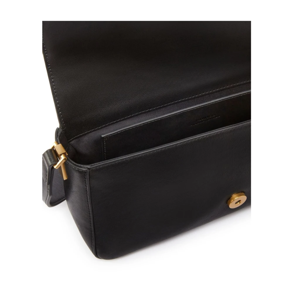 pinko Zwarte Schoudertas Love Birds Gesp Black Dames