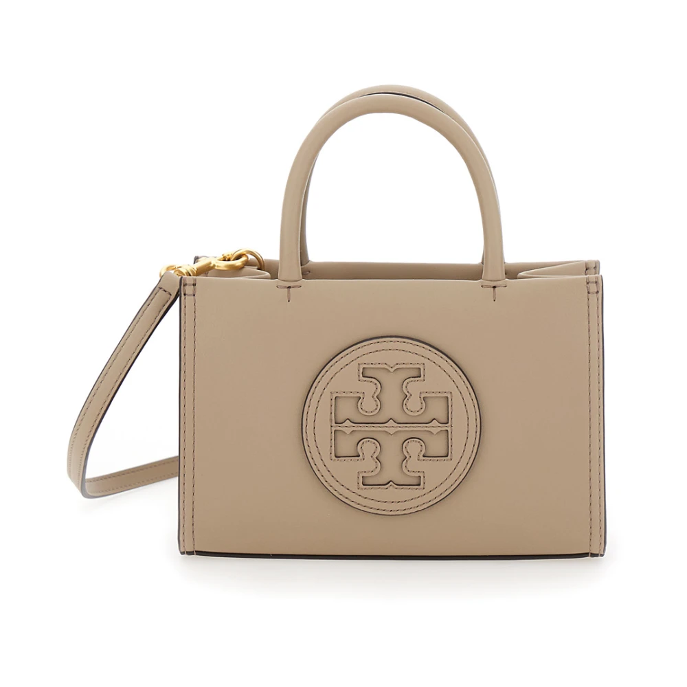 TORY BURCH Beige Tote Tas met Gouden Hardware Beige Dames