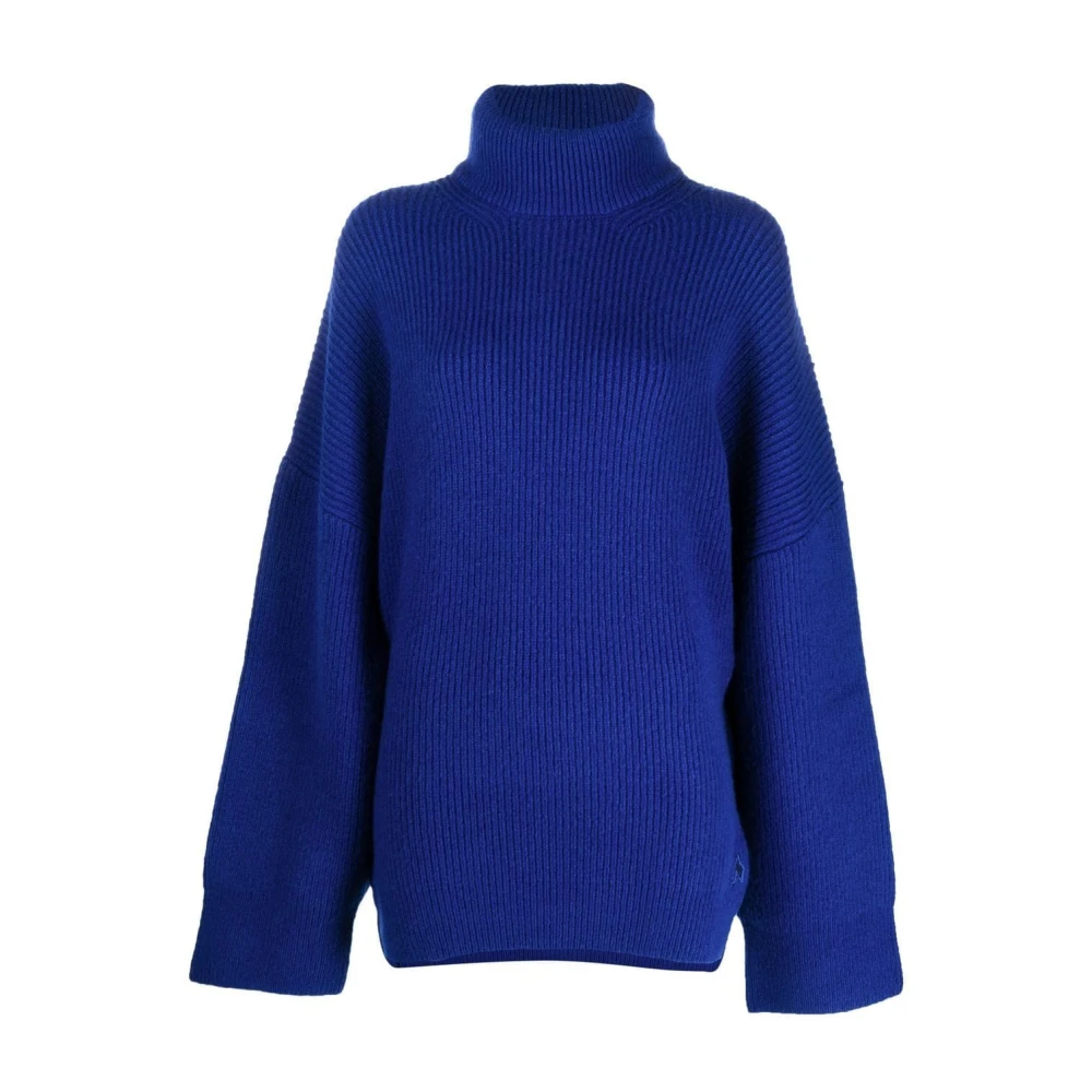 The Attico Blue Turtlenecks, Female, Xs, Casual Wool Jumper Grace