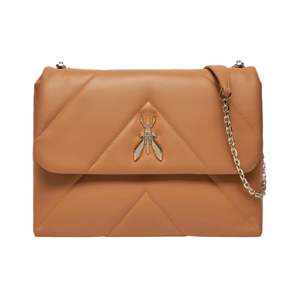 PATRIZIA PEPE Stijlvolle leren tas voor vrouwen Beige Dames