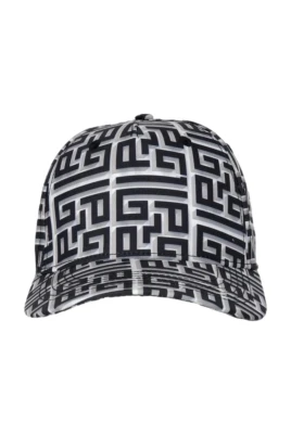 Svart Logotyp Tryck Visir Keps Polyester