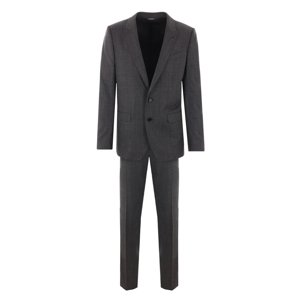 Dolce & Gabbana Grijze Jurken met Slim Fit Gray Heren
