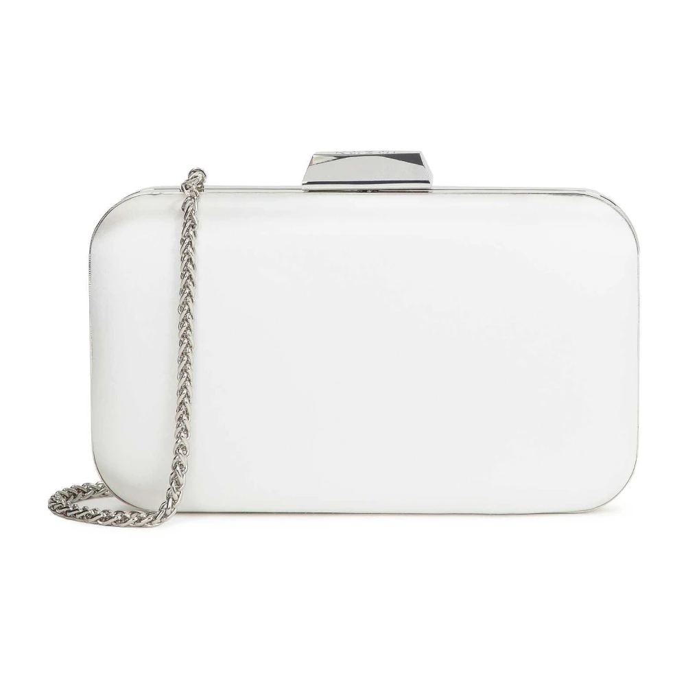 Kazar Elegante bruiloft clutch tas met zilveren elementen White Dames