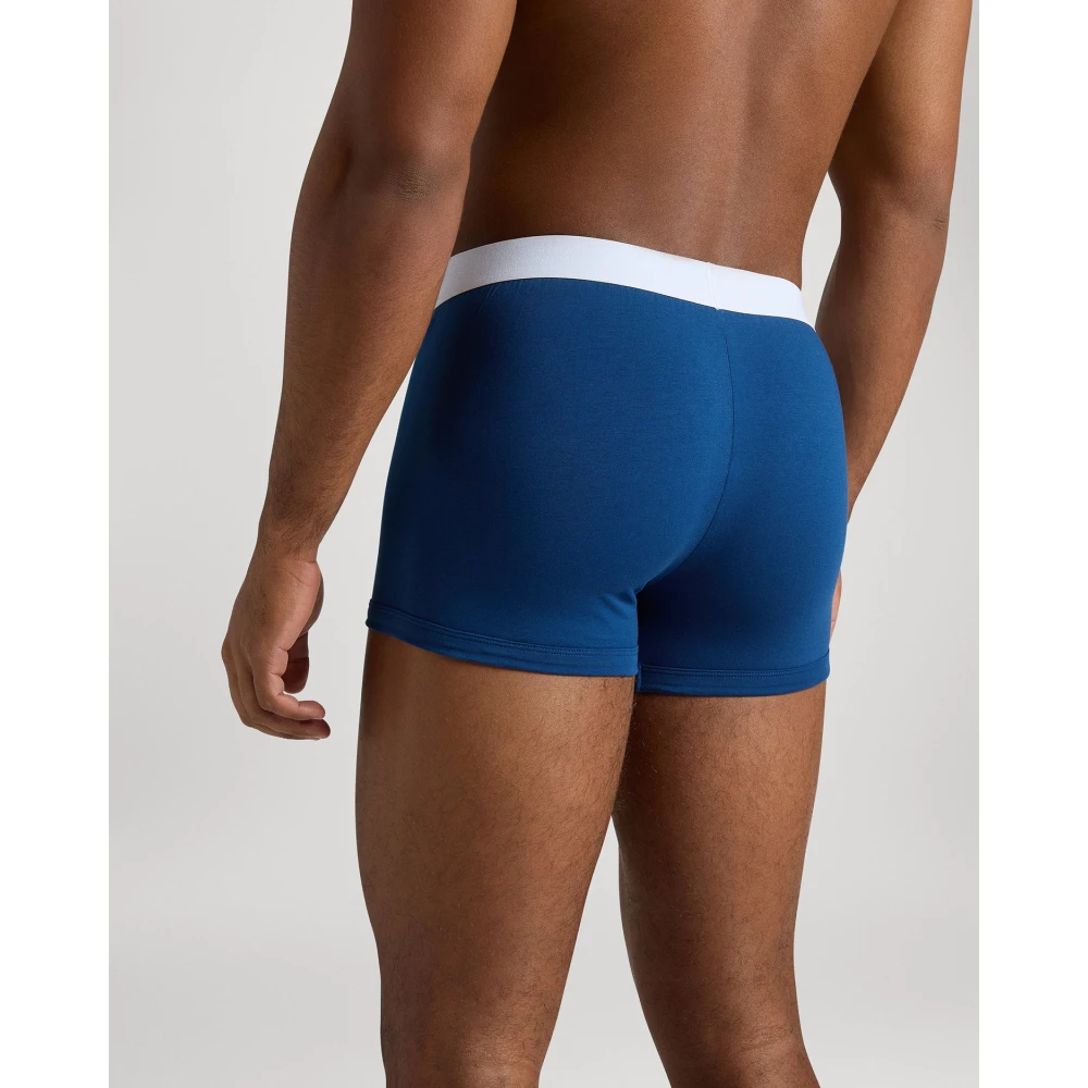 John Richmond Boxershorts met lage taille van gekamd katoen met denim patroon Blue Heren