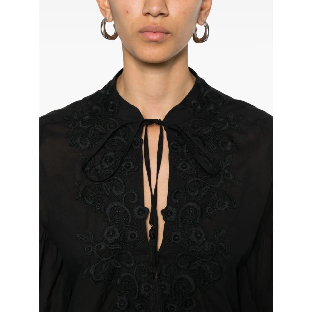 Ermanno Scervino Zwart zee kleding met voorkant strik Black Dames