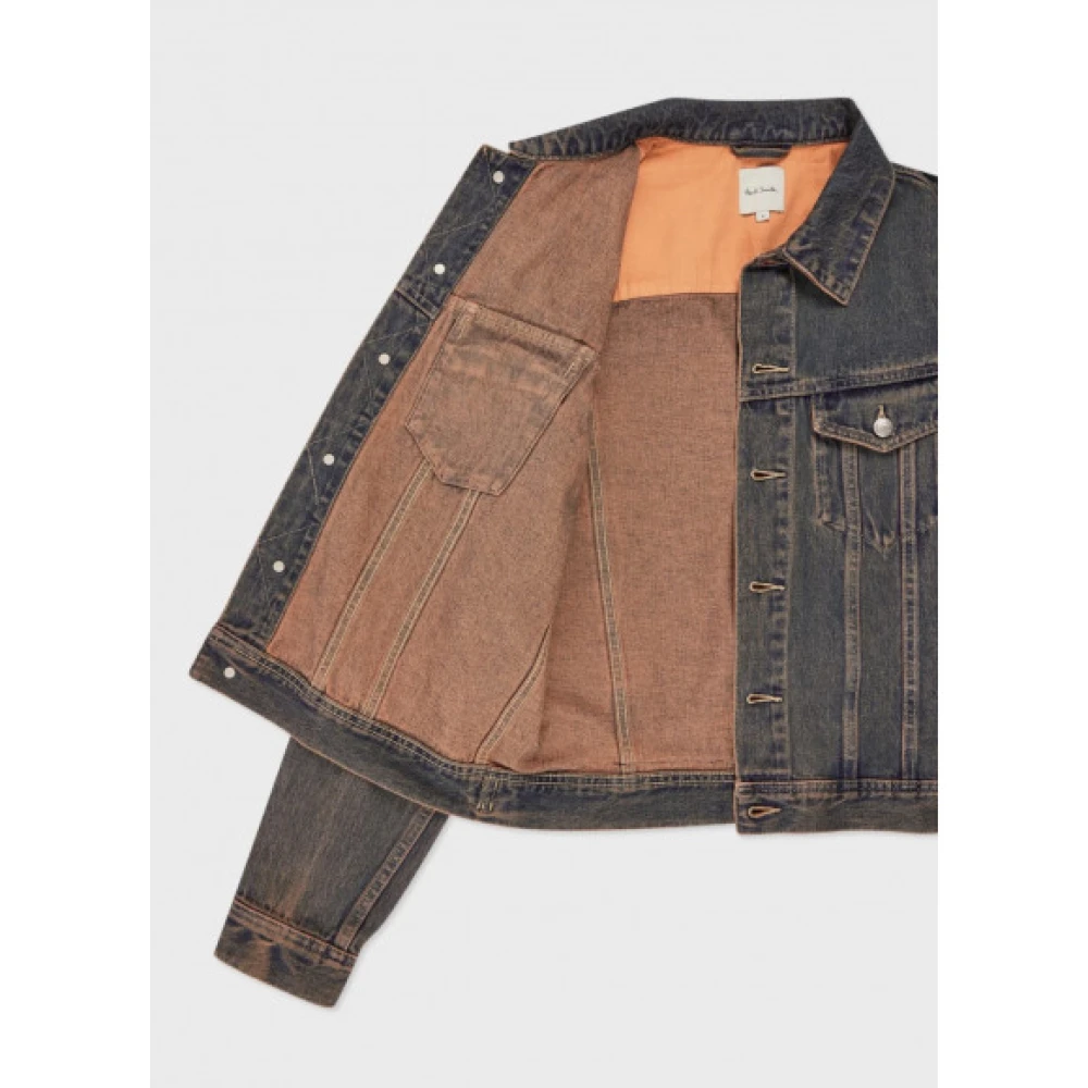 PS By Paul Smith Mauve Denim Trucker Jacket Blue Heren