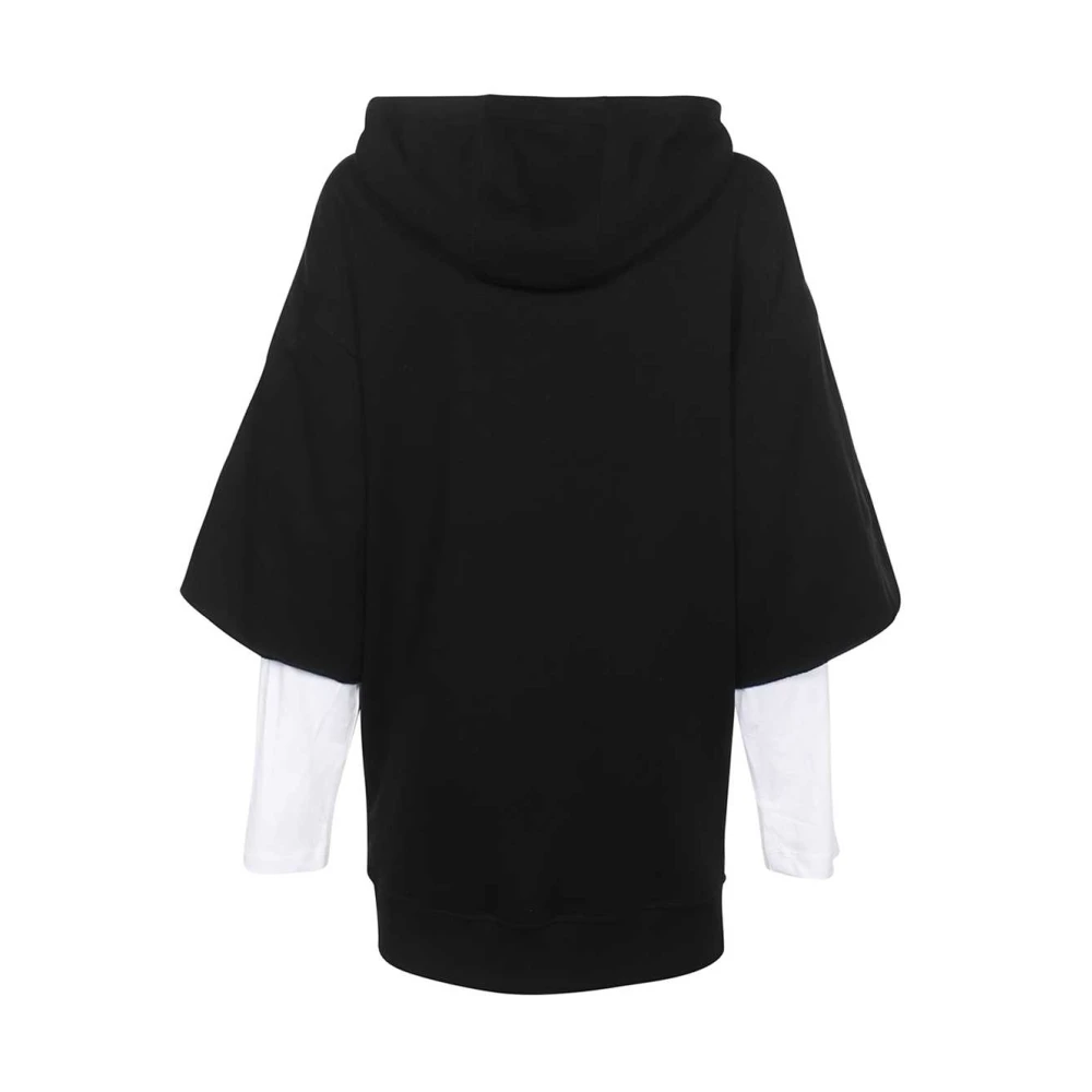 Karl Lagerfeld Geborduurde katoenen hoodie Black Dames