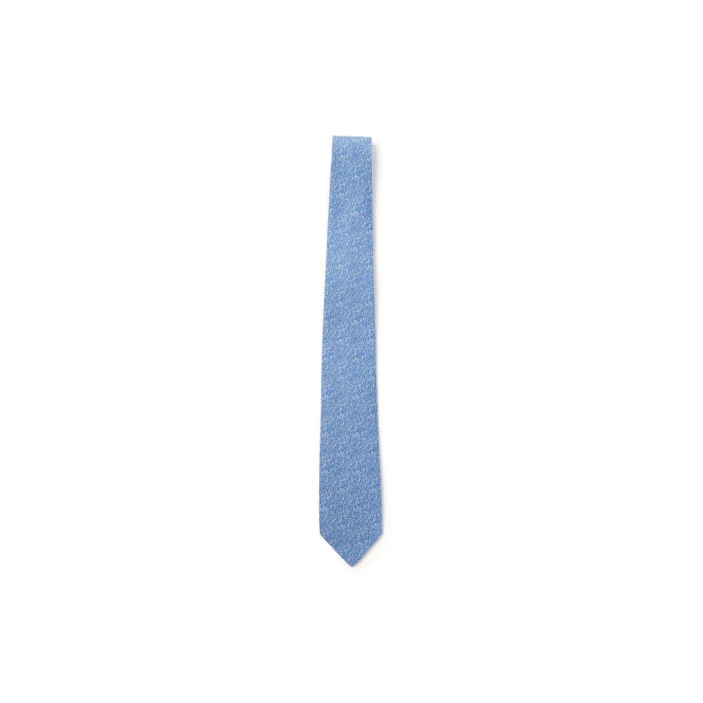 Salvatore Ferragamo Elegante Zijden Stropdassen Collectie Blue Heren