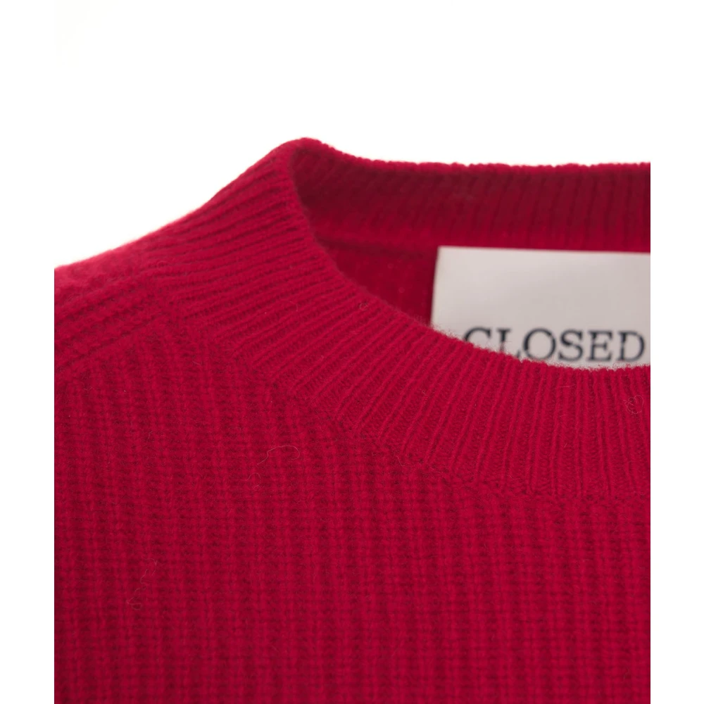 closed Rode Wollen Pullover Gebreide Aw24 Red Dames