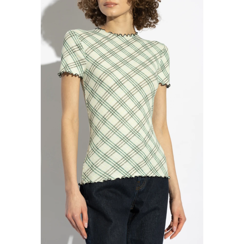 Burberry Top met ruitpatroon Green Dames