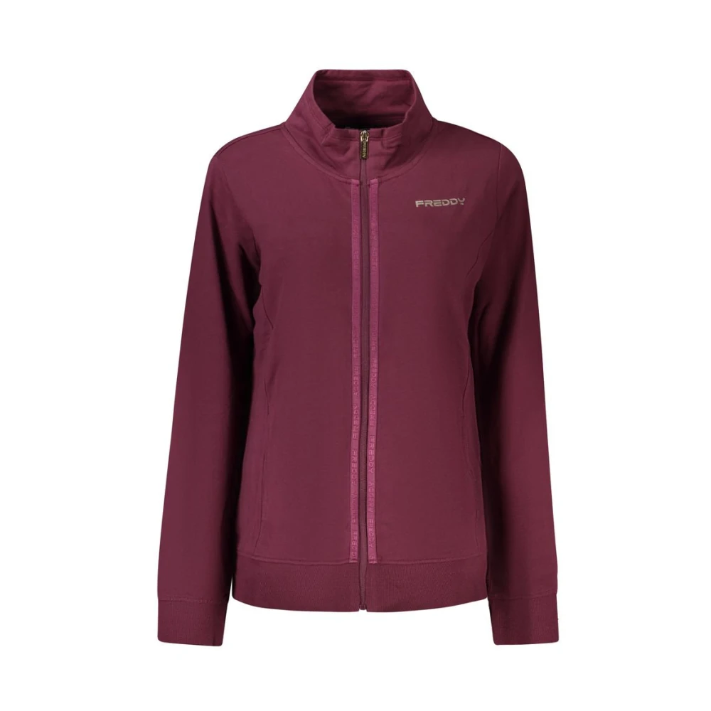 Freddy Women's Red Zip-Throughs, Xl, Viola Cotton Sweatshirt