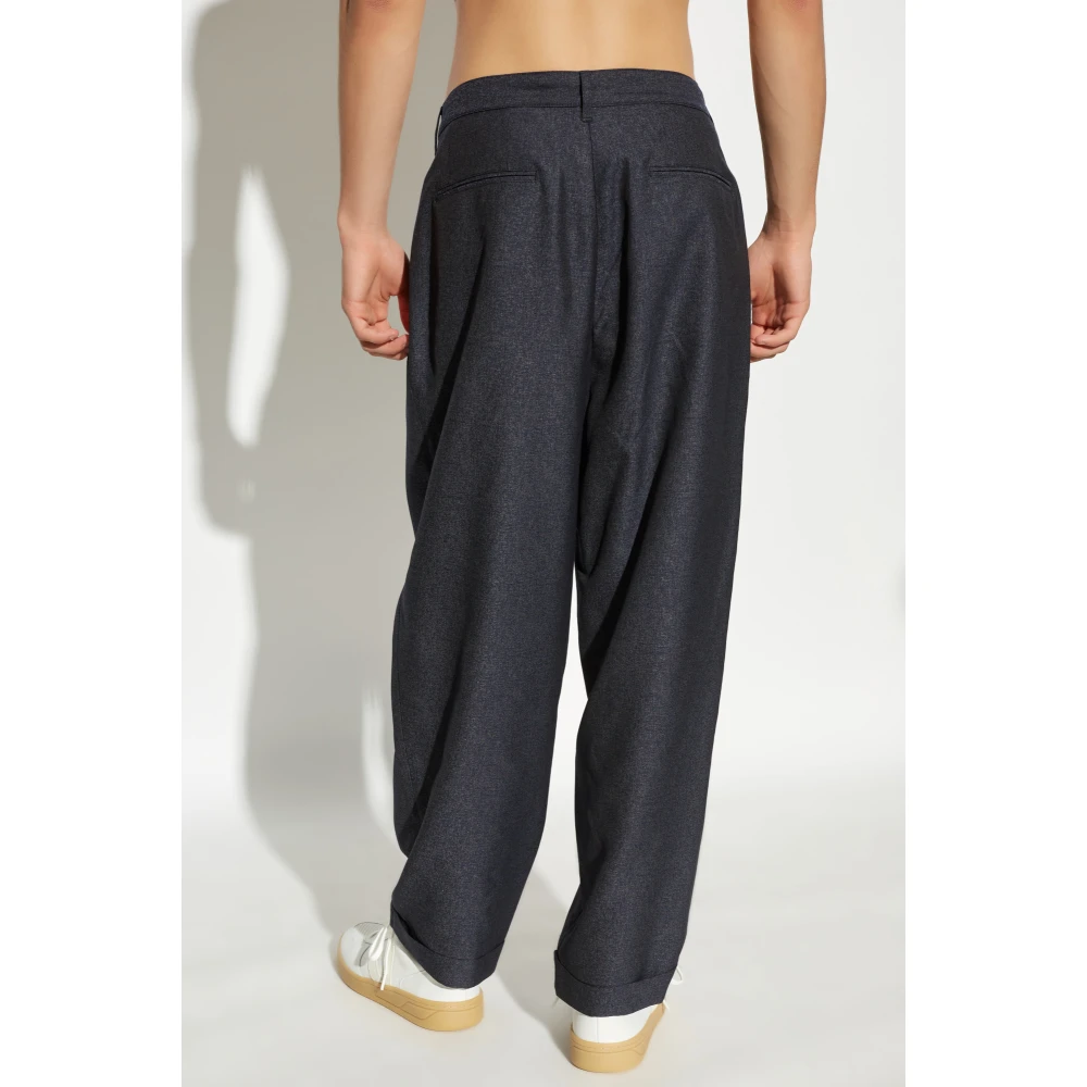 Giorgio Armani Geplooide broek Blue Heren