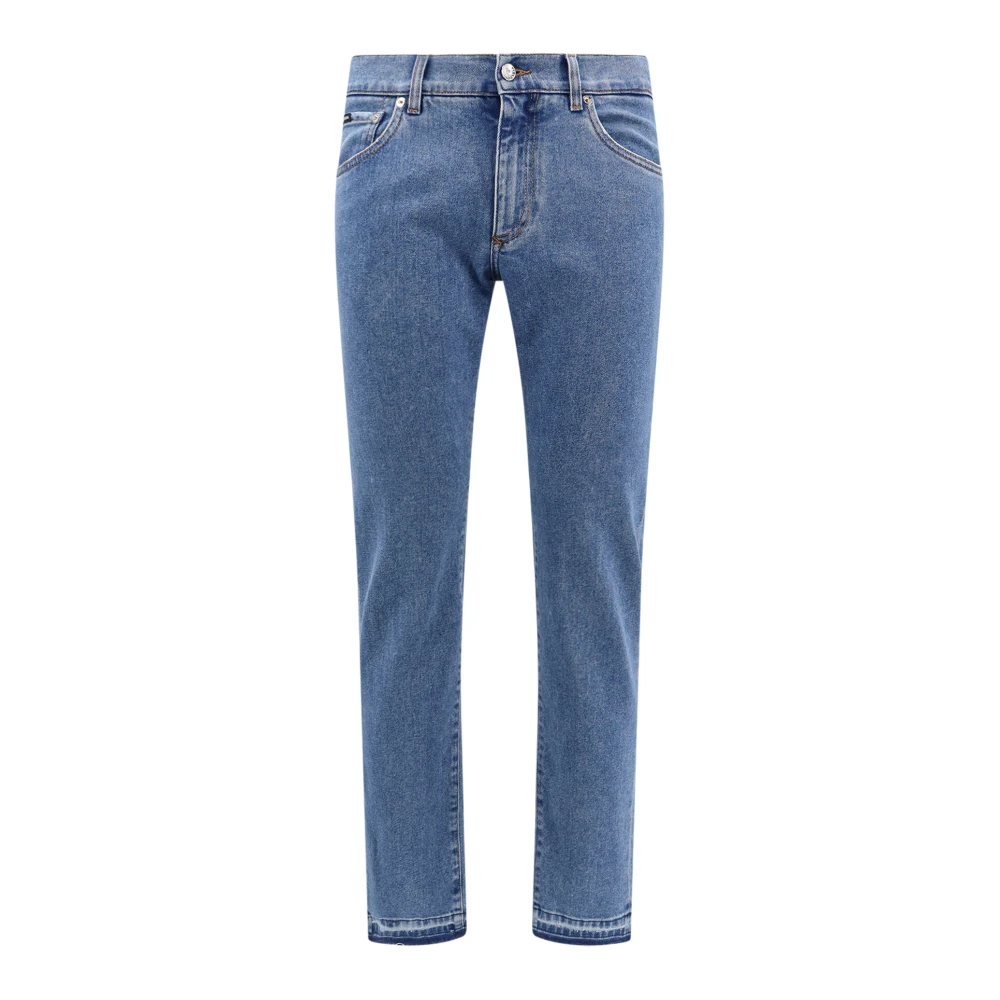 Dolce & Gabbana Stretch Katoenen Slim Fit Jeans Blue Heren