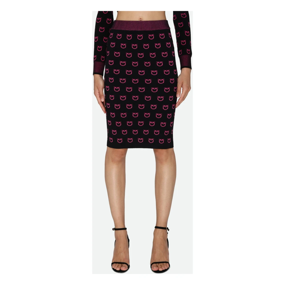 pinko Multicolor Logata Midi Rok Multicolor Dames