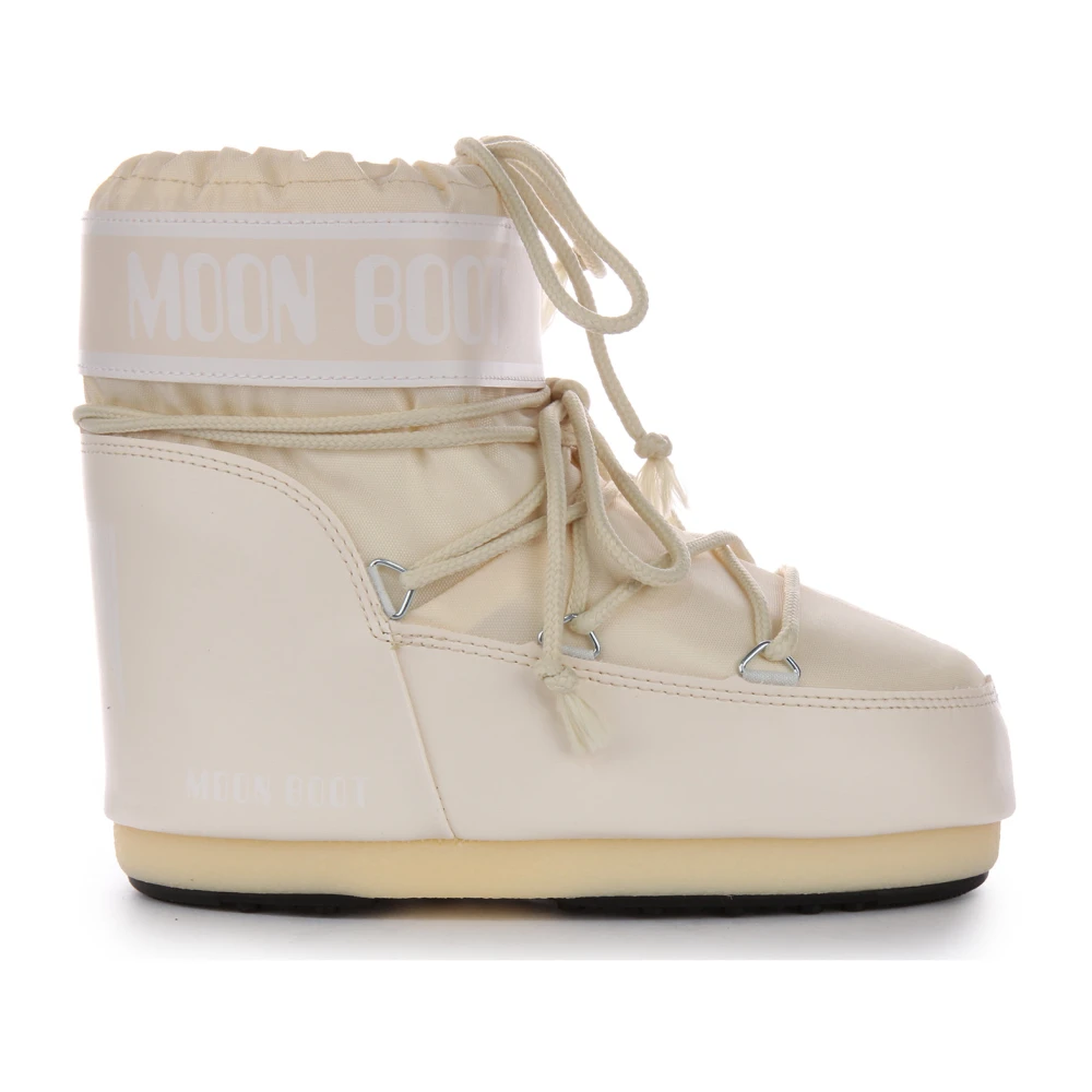 Moon Boot Women's Beige Winter Boots,, Low Nylon Winter Boots For Size 2 Uk