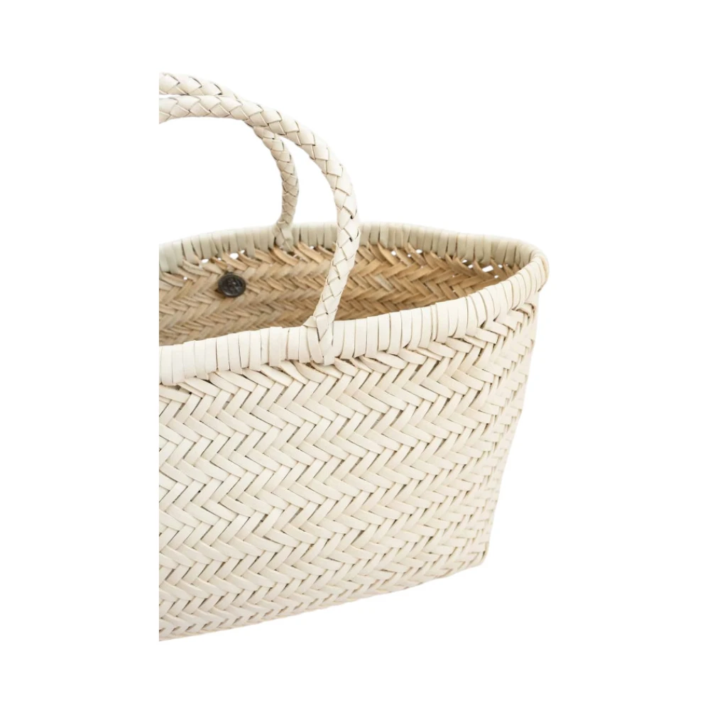 Dragon Diffusion Handgeweven leren tas Beige Dames