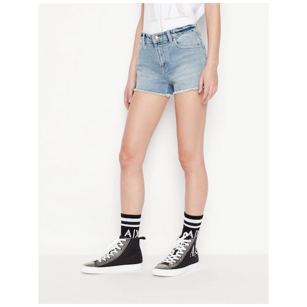 Armani Exchange Denim Shorts Blue Dames
