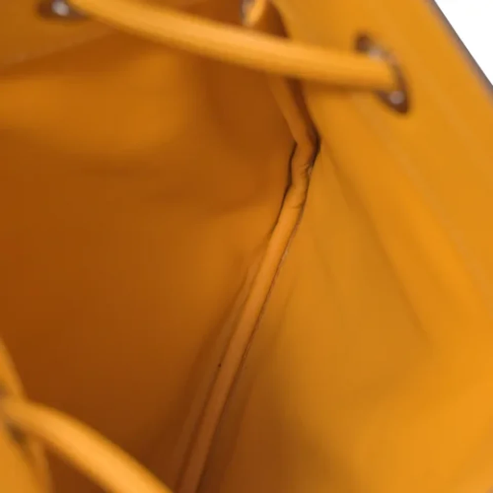 Hermès Vintage Pre-owned Leather shoulder-bags Yellow Dames