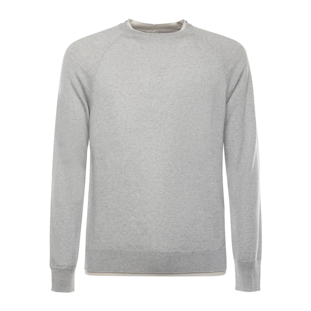 Eleventy Men's Gray Round-Neck Knitwear