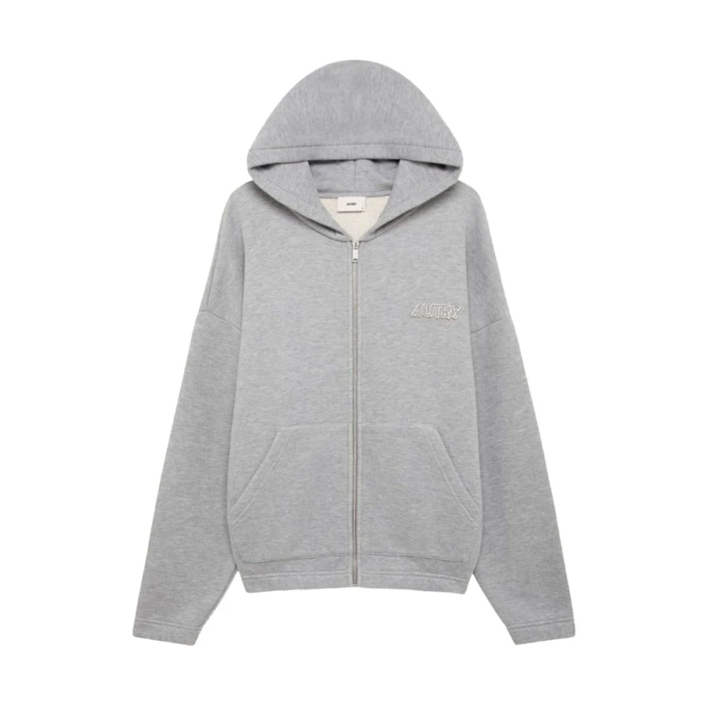 Autry Women's Gray Zip-Through Hoodie