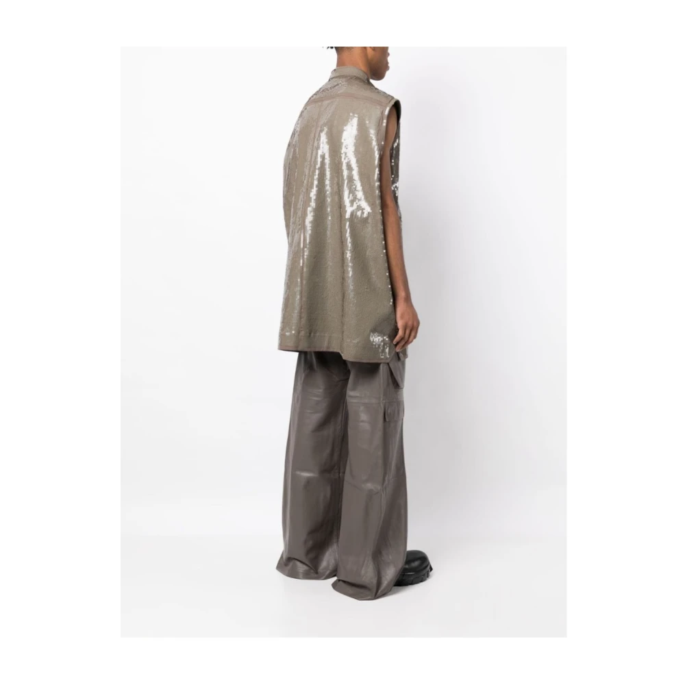 Rick Owens Geborduurde Teem1 Vest Beige Heren