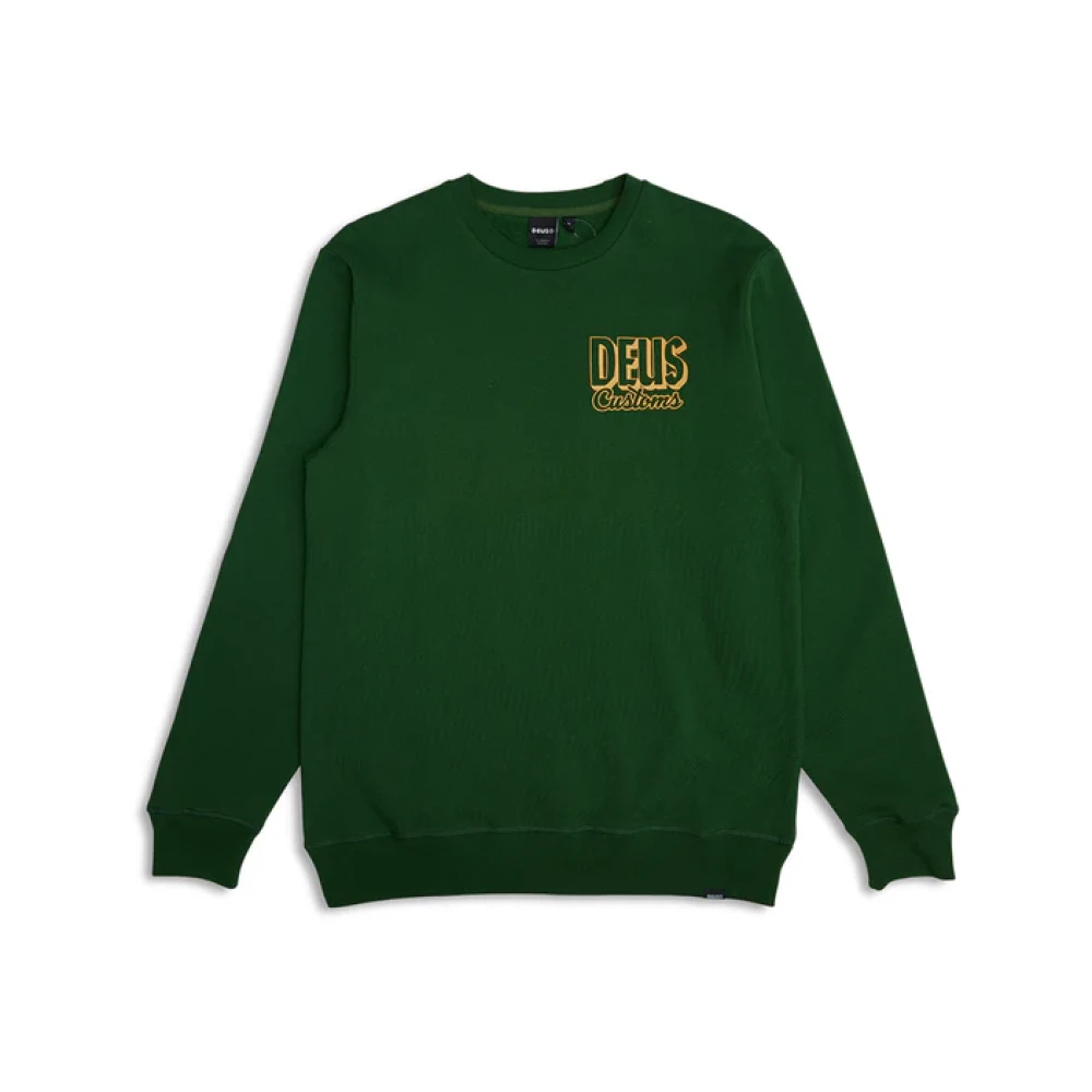 Deus Ex Machina Groene Crew Sweatshirt met Unieke Stijl Green Heren