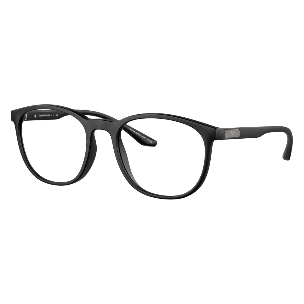 Emporio Armani Matte Black Eyewear Frames Ea 3229 - Unisex - Glasses - Black - 53 Mm - Accessories - Image 4