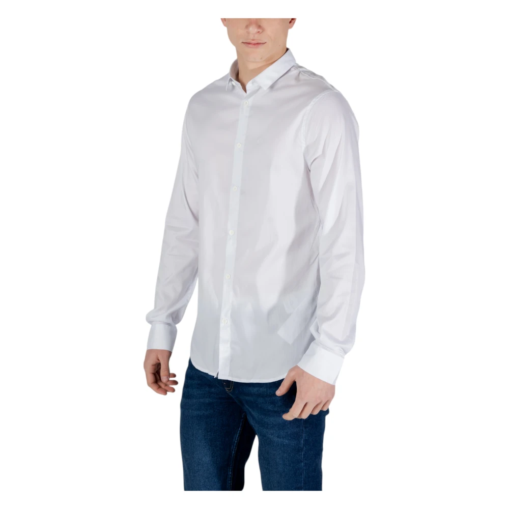 Armani Exchange Lange mouwen shirt Lente Zomer Collectie White Heren