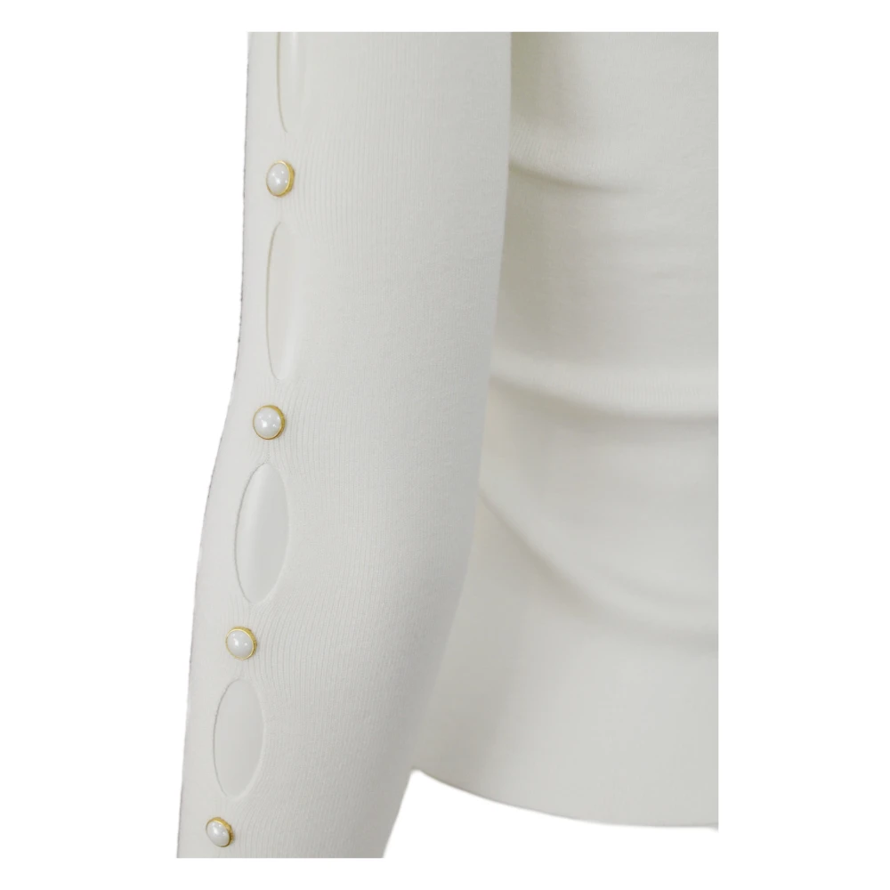 Twinset Sneeuwtrui Slim Fit White Dames