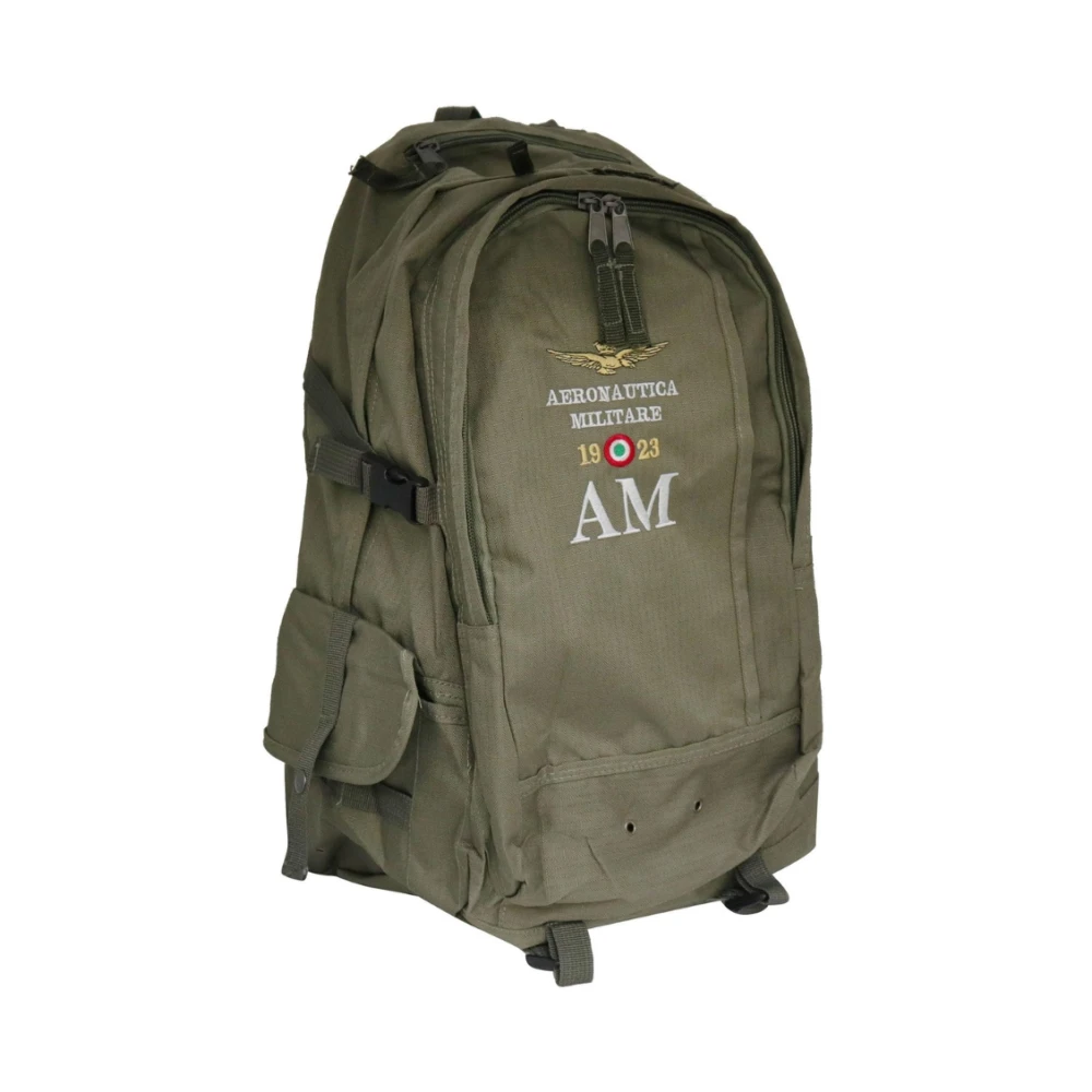 Aeronautica militare Groene Militaire Stijl Nylon Tas Green Heren