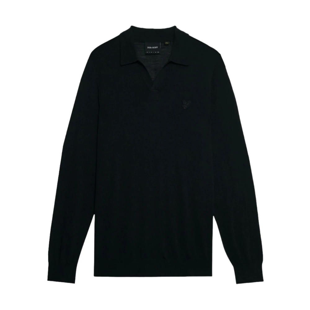 Lyle & Scott Katoenen Gebreide Truien en Sweaters Black Heren