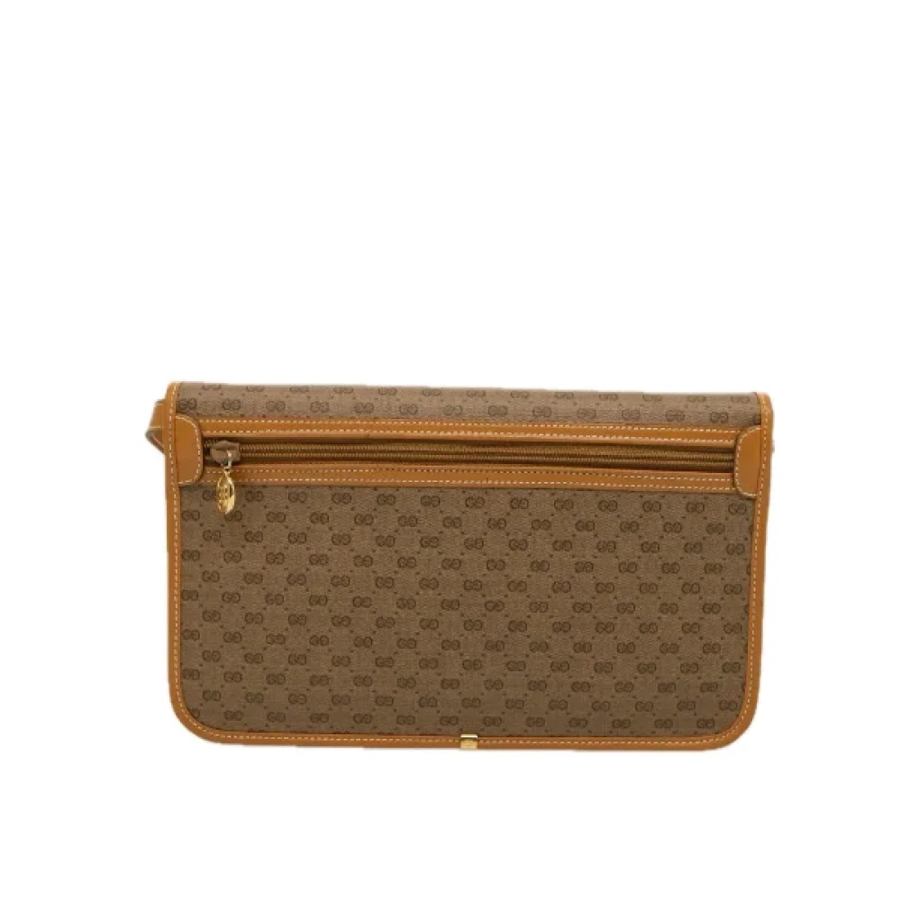 Gucci Vintage Pre-owned Canvas gucci-bags Beige Dames
