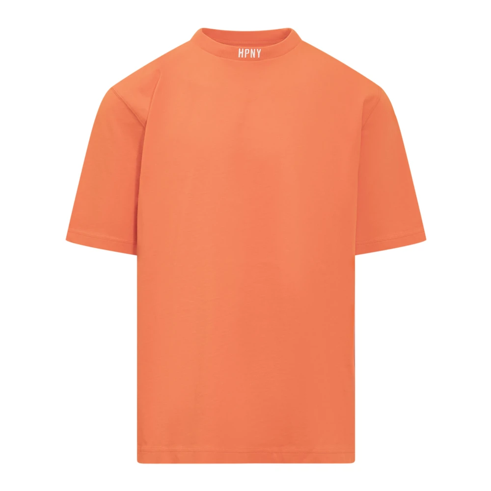 Heron Preston Oranje T-shirt met korte mouwen en geborduurd logo Orange