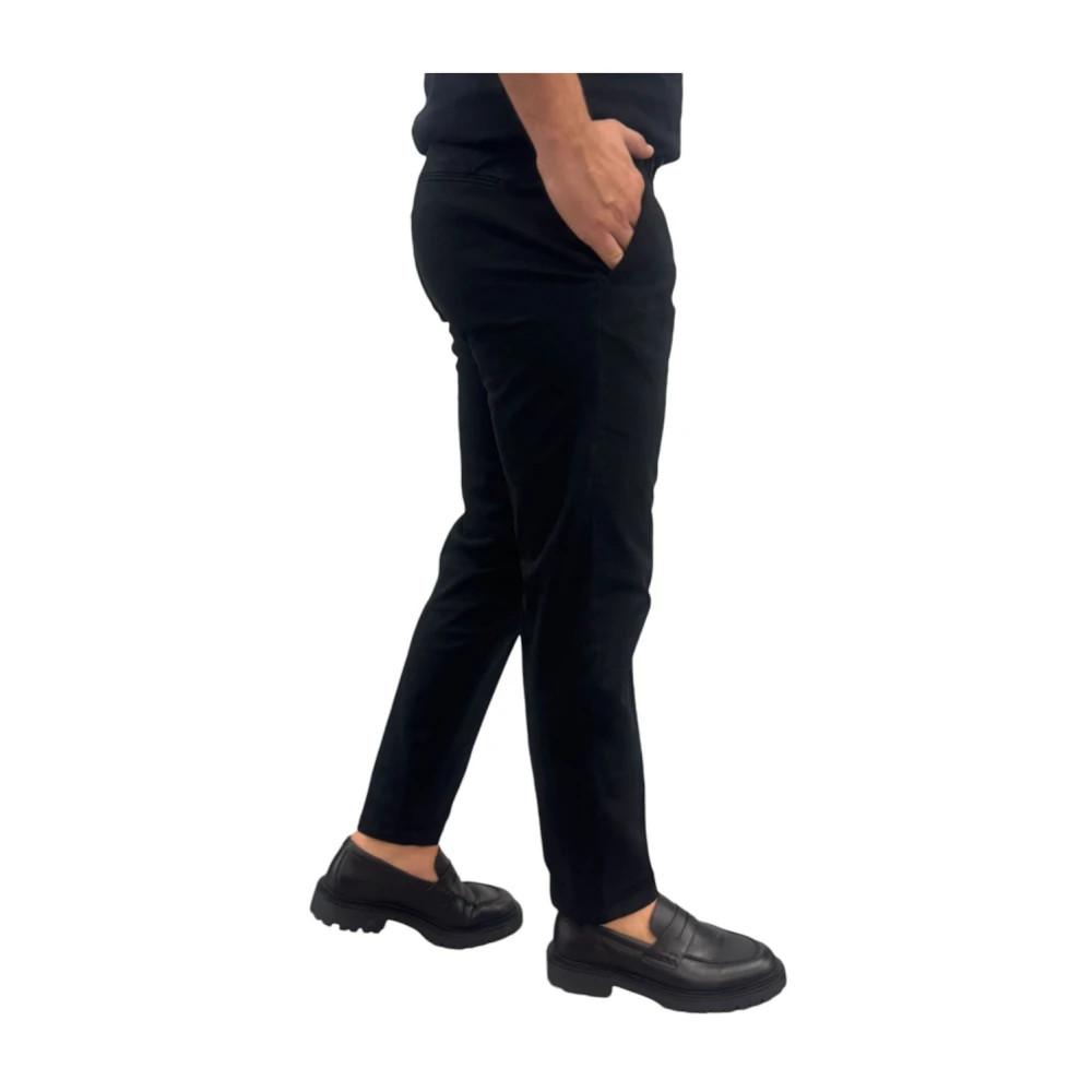 Michael Coal Katoenmix Slim Fit Broek Black Heren