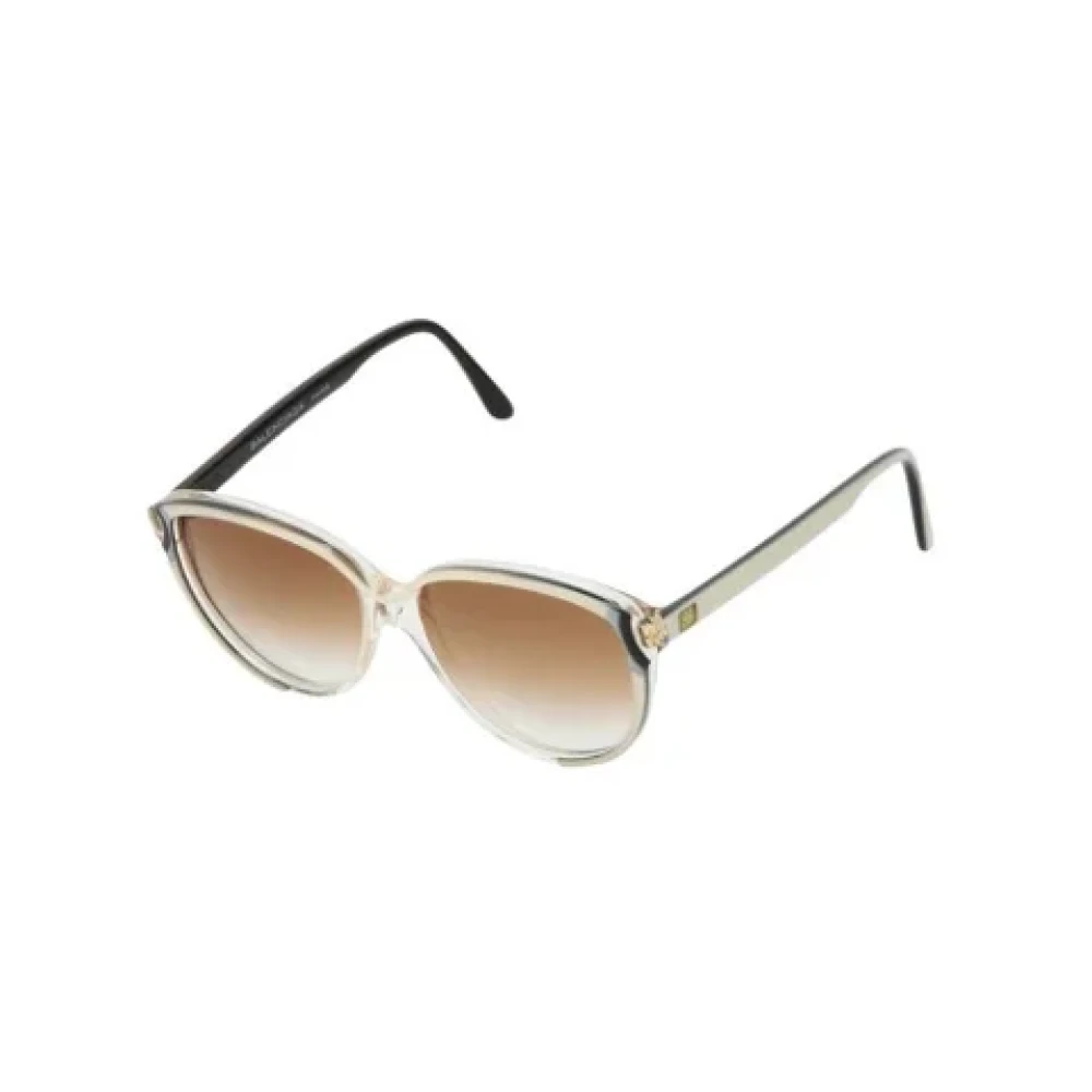 Balenciaga Vintage Pre-owned Acetate sunglasses Beige Dames