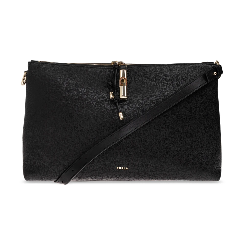 Furla Donna Nero Debby Borsa A Spalla L Pelle Di Vitello Notte + Pelle Di Vitello Sidney - Immagine 4