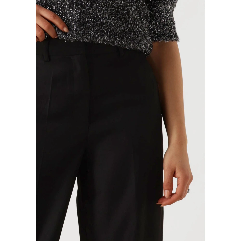 Minus Rechte Pijp Broek voor Vrouwen Black Dames