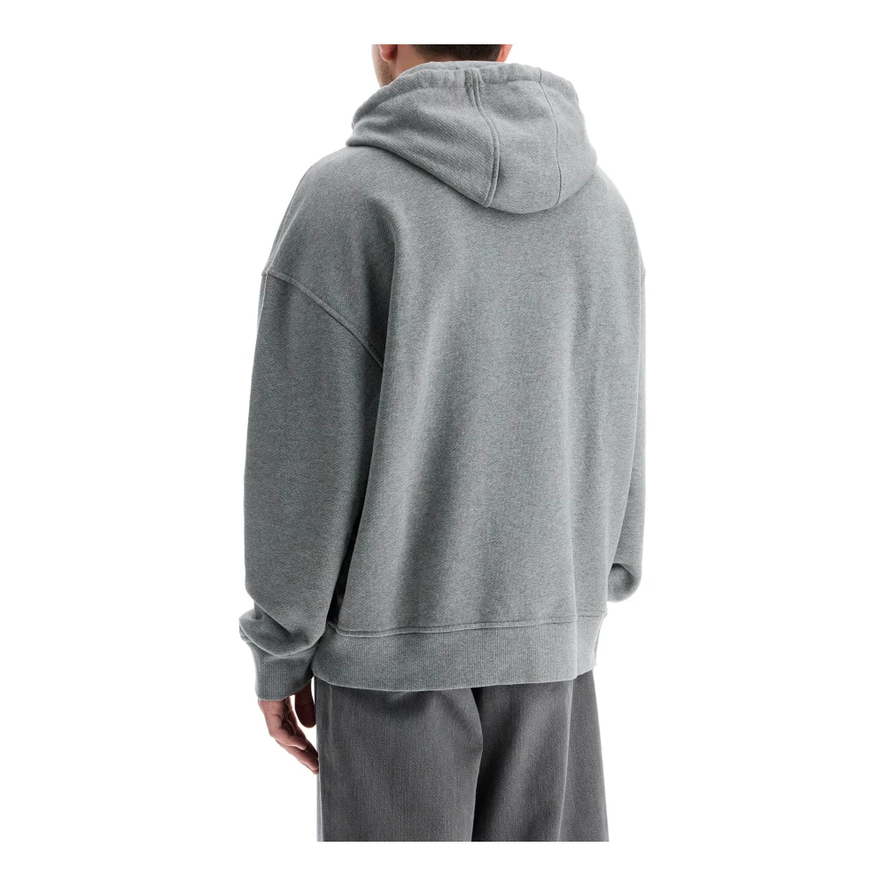 Maison Kitsuné Geborduurde varsity-stijl hoodie Gray Heren