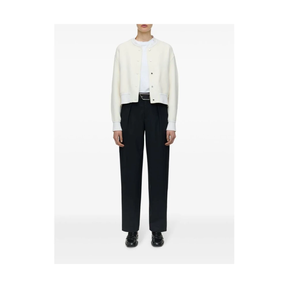 closed Witte Wolblend Baseball Jack White Dames