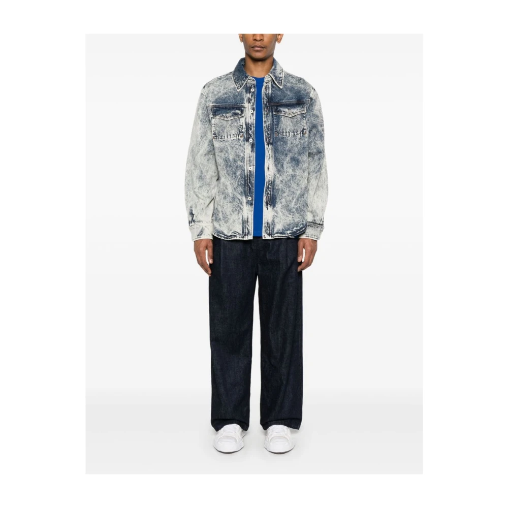 Kenzo Blauwe Denim Shirt met Zakken Blue Heren