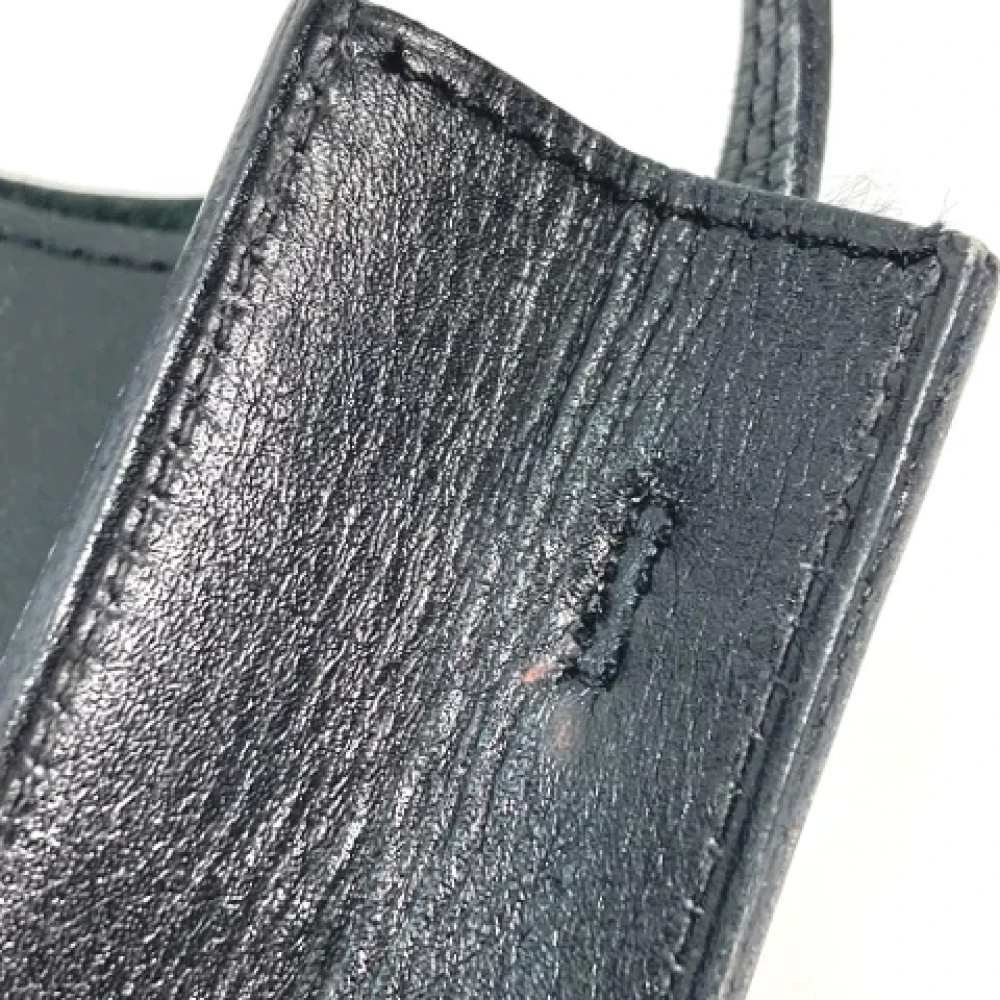 Hermès Vintage Pre-owned Leather crossbody-bags Black Dames