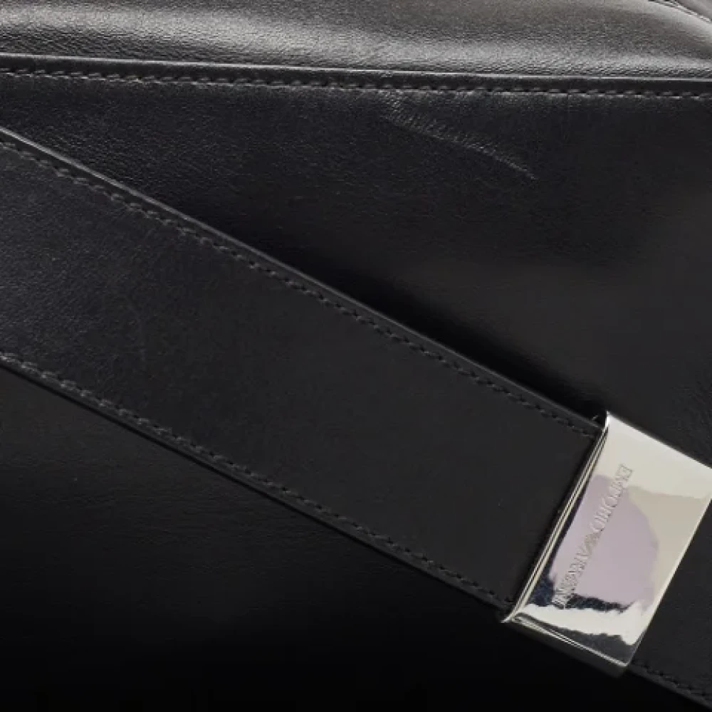 Armani Pre-owned Leather handbags Black Dames