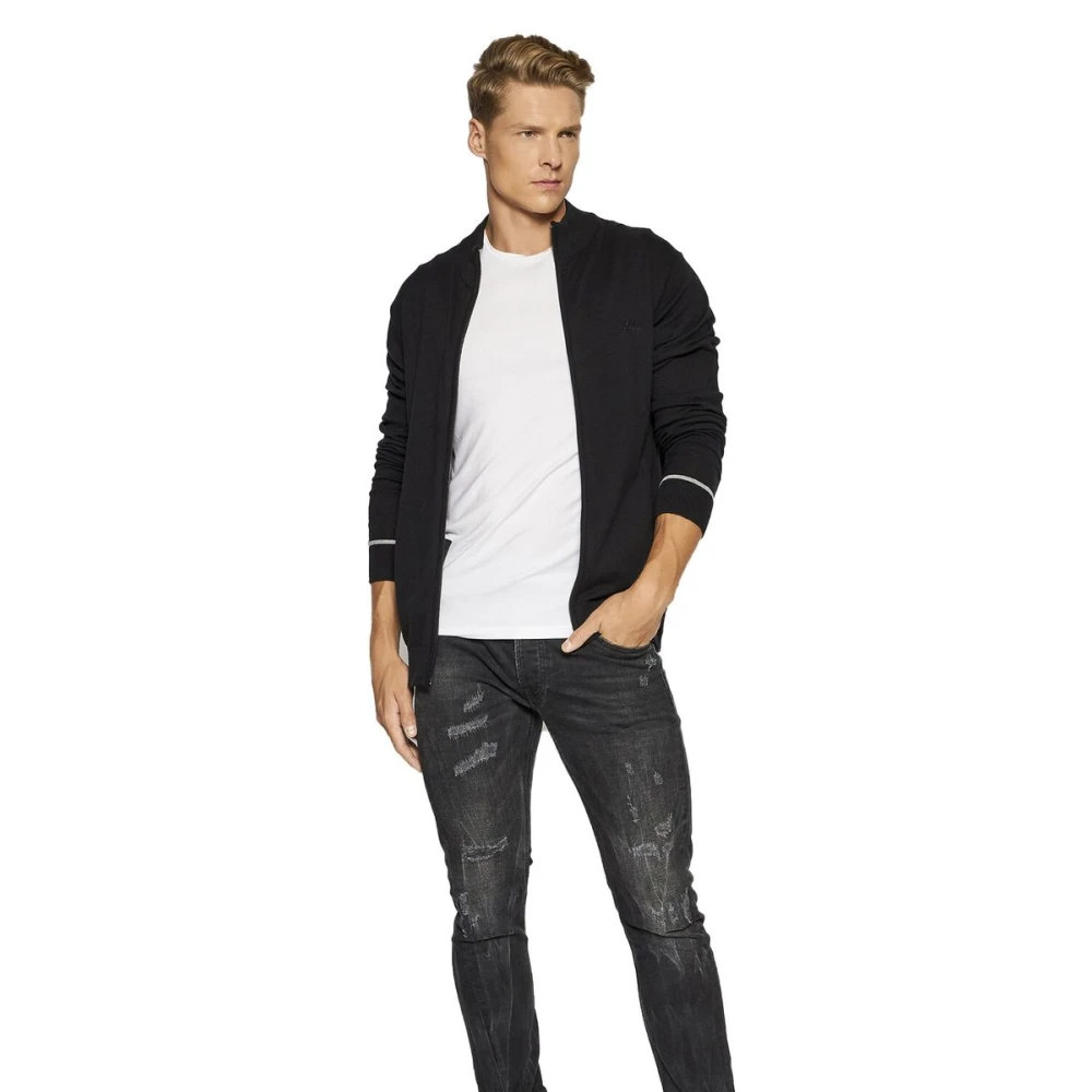 Guess Rits Cardigan Black Heren