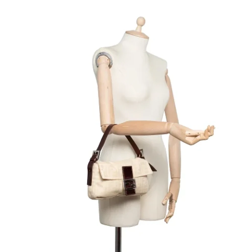 Fendi Vintage Pre-owned Canvas fendi-bags Beige Dames