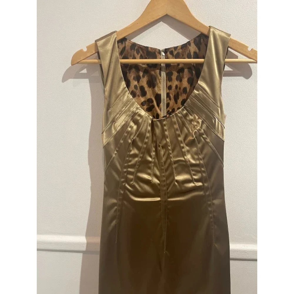 Dolce & Gabbana Pre-owned Fabric dresses Yellow Dames