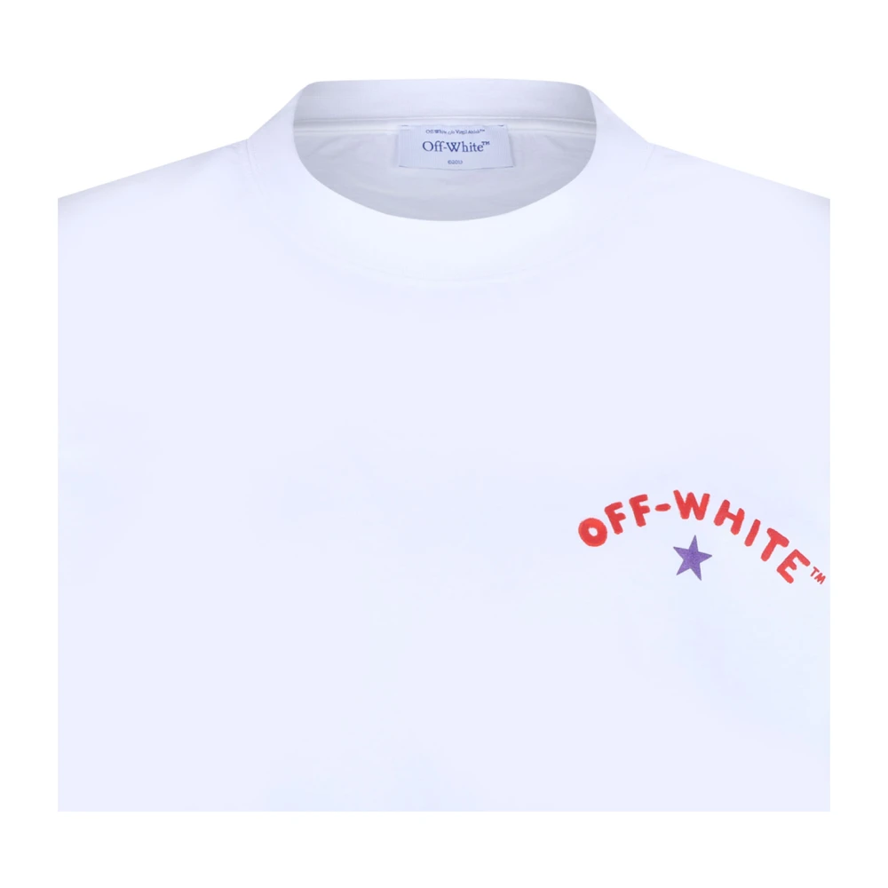 Off White Ster Pijl Logo Print T-Shirt White Heren