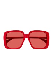 Czerwone okulary przeciwsłoneczne Lucido Oversize