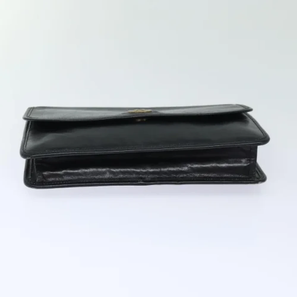 Celine Vintage Pre-owned Leather clutches Black Dames