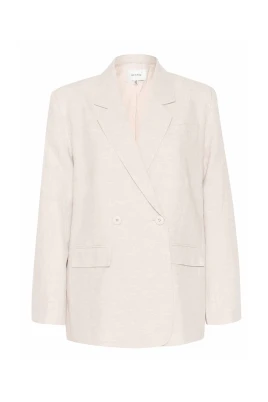 Ljus Sand Linne Blazer